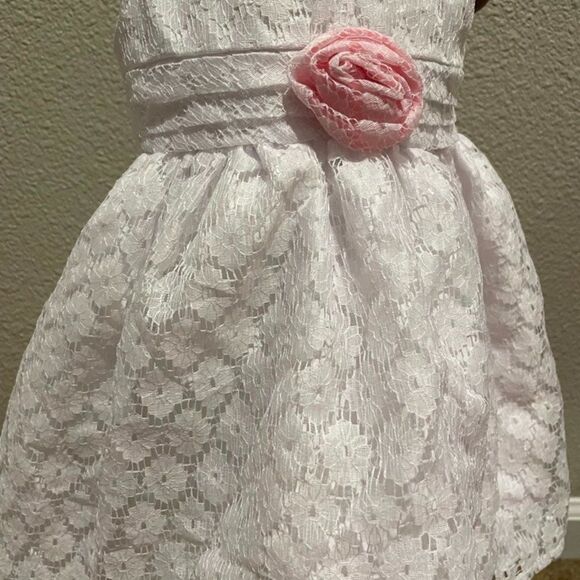 NWOT George Girl White Floral Lace Style Dress Size 18M - Picture 3 of 6